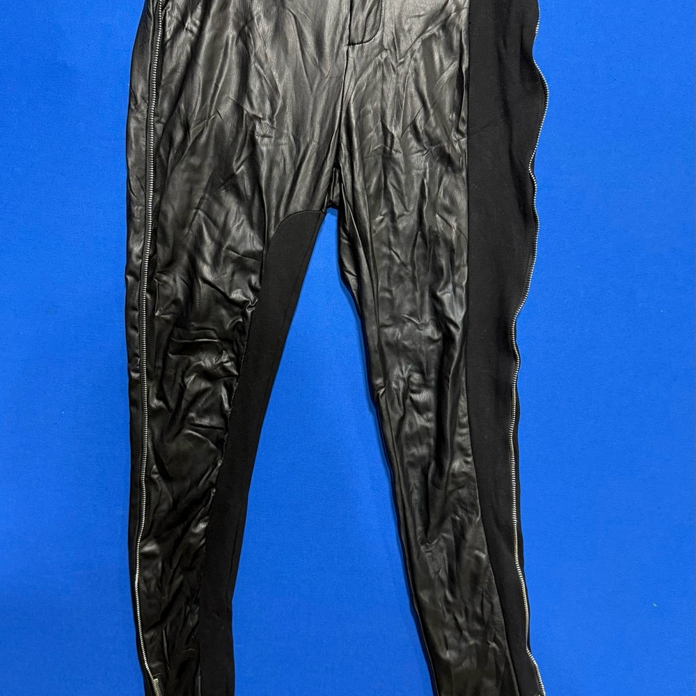 Women’s Black Faux Leather Leggings Size 6